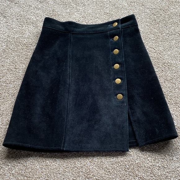 Dresses & Skirts - Genuine leather suede mini skirt